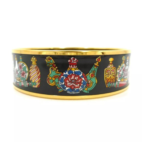 Authentic HERMES Enamel Bangle Bracelet Multi-Color Cloisonne - Picture 6 of 9
